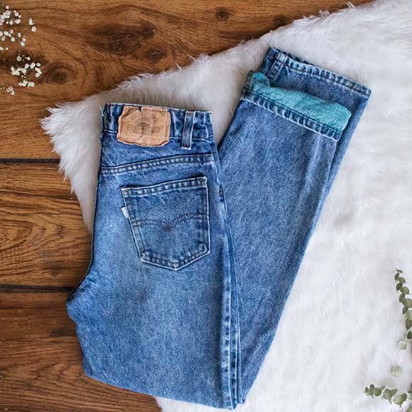 Levi's Denim - rare high rise acid wash levi's